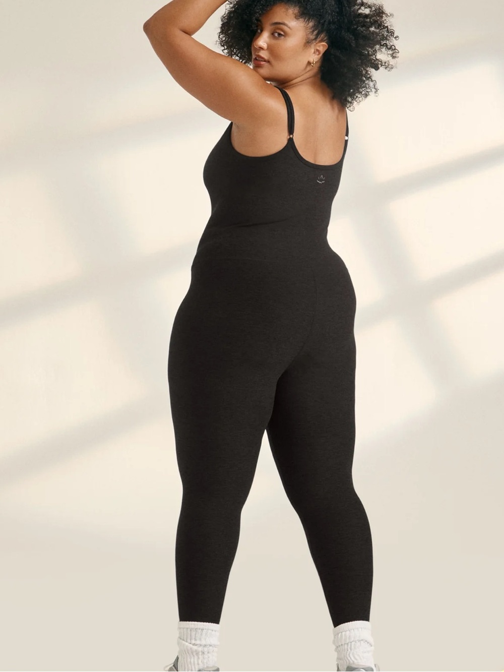 Beyond Yoga Spacegrey/Black Spacedy Uplevel Midi Jumpsuit Size XL